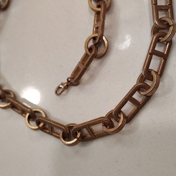 Link Necklace Gold Plated Chain 17" With Extender - Picture 2 of 7